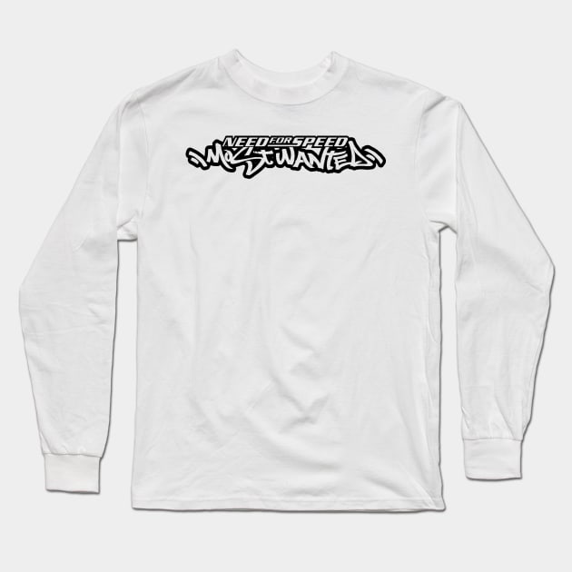 NFS - Most Wanted - Black Long Sleeve T-Shirt by ETERNALS CLOTHING